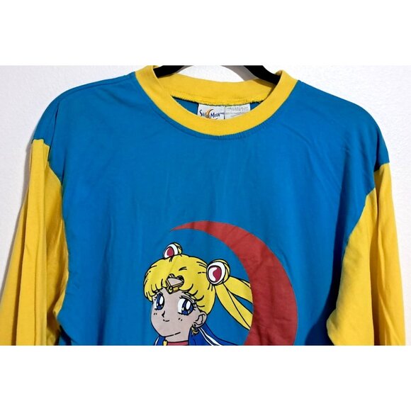 Vintage Sailor Moon Shirt Rare 1999 Blue & Yellow Promo Naoko Takeuchi Kodansha - Picture 6 of 8